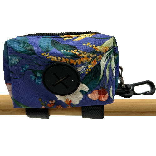 Waggin Tails Latched Poop Bag Holder – Blue Floral