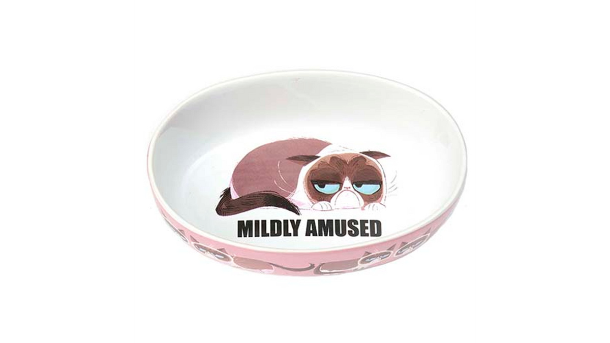 Grumpy Cat Oval Bowl Mildly Amused
