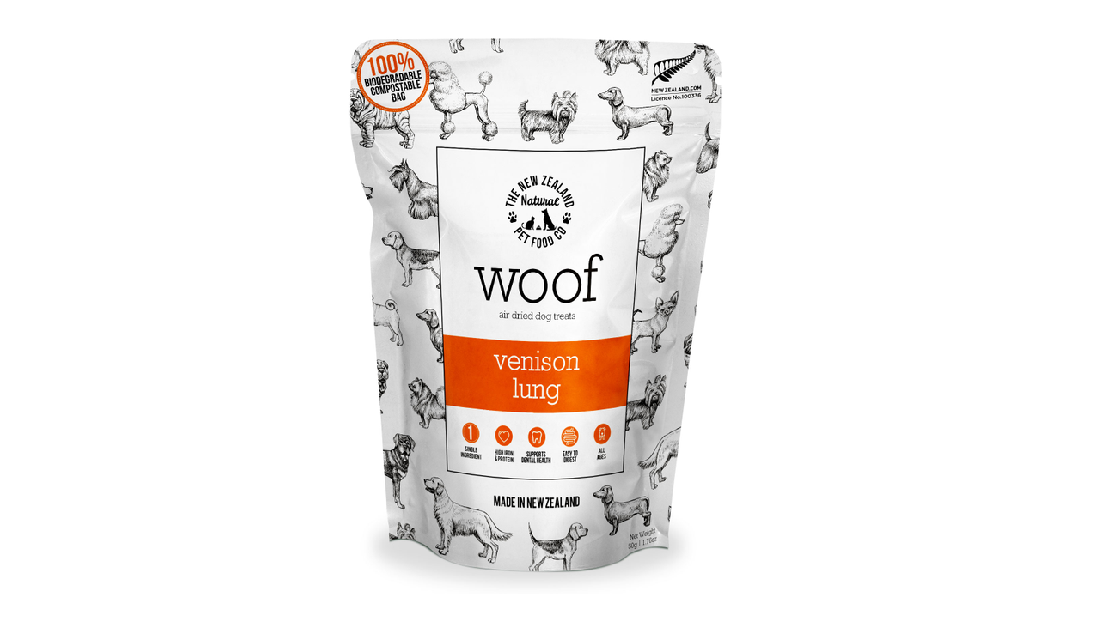 Woof Air Dried Venison Lung Dog Treats 50g