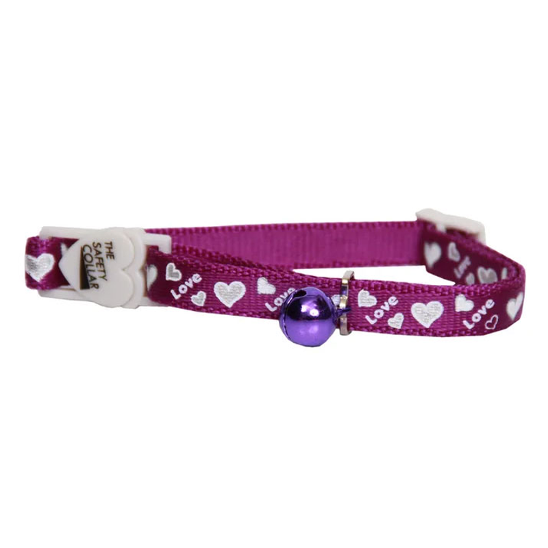 Cat Collar Reflective - Love Hearts