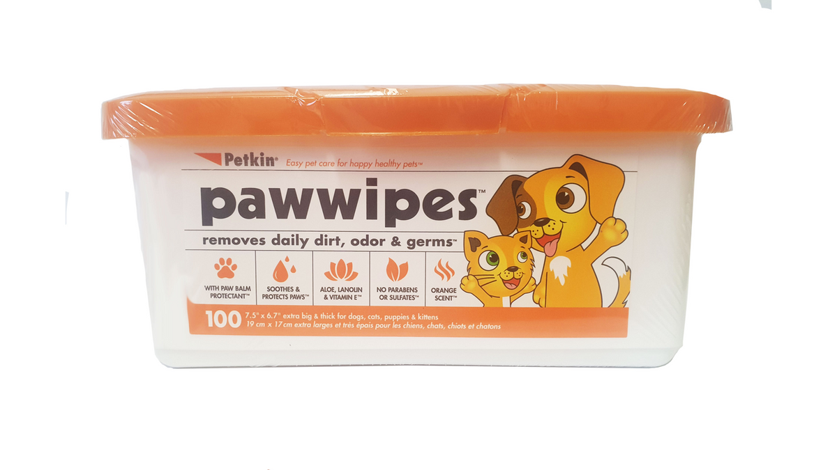 Petkin Paw Wipes 100pk