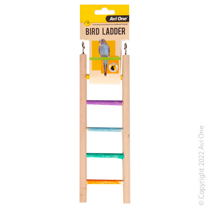 Avi One Bird Toy - Wooden Ladder With  Sand Steps