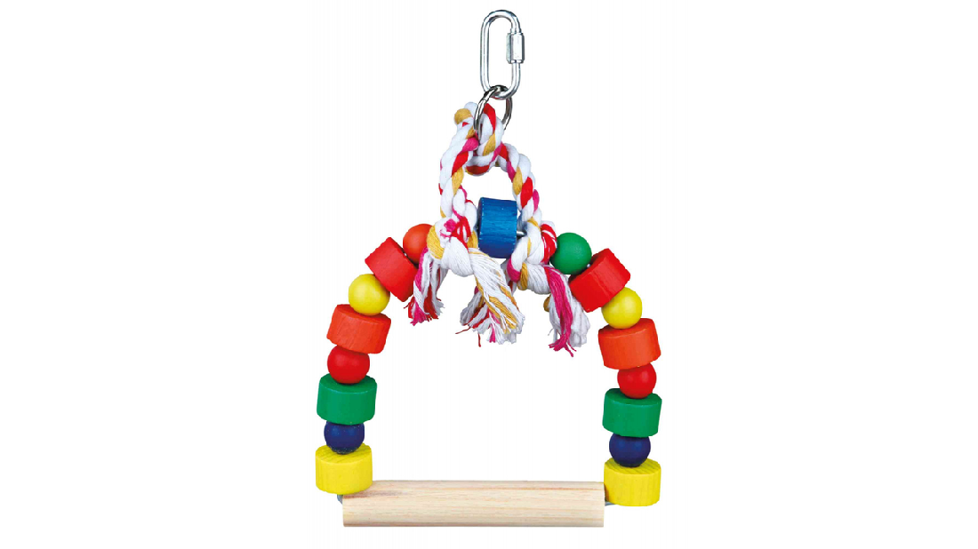 Trixie Arch Swing With Colourful Blocks 19cm X 13cm