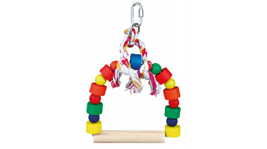 Trixie Arch Swing With Colourful Blocks 19cm X 13cm