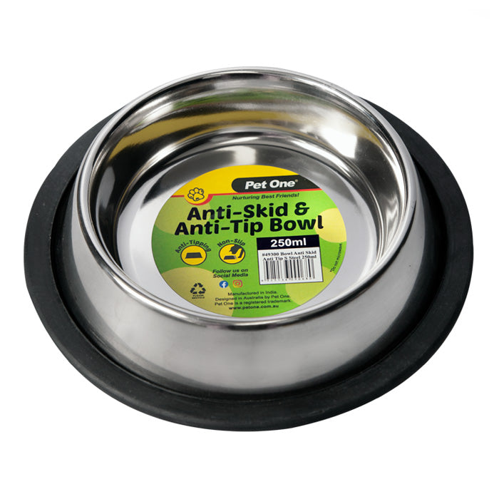 Pet One Bowl Cat Anti Skid Anti Tip S/steel