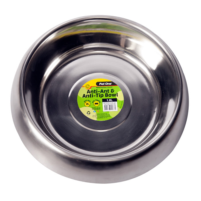 Pet One Bowl - Anti Ant Anti Tip S/steel