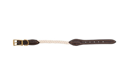 Mog & Bone Rope Collar Genuine Leather & Brass Natural L Brass Natural [size:l  Colour:natural]