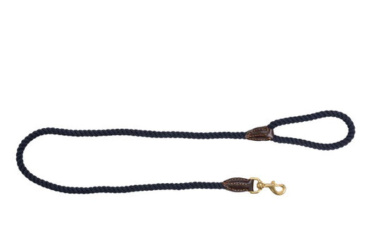 Mog & Bone Rope Lead Brass Navy [colour:navy]