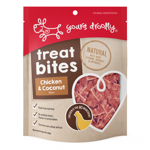 Yours Droolly Treat Bites Chicken & Coconut 250g [weight:250g]