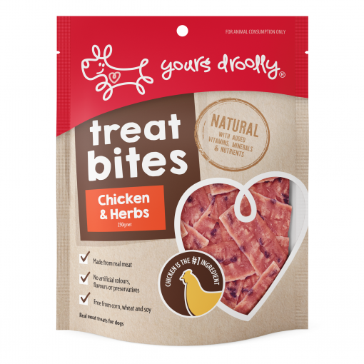 Yours Droolly Treat Bites Chicken/herb 250g [weight:250g]