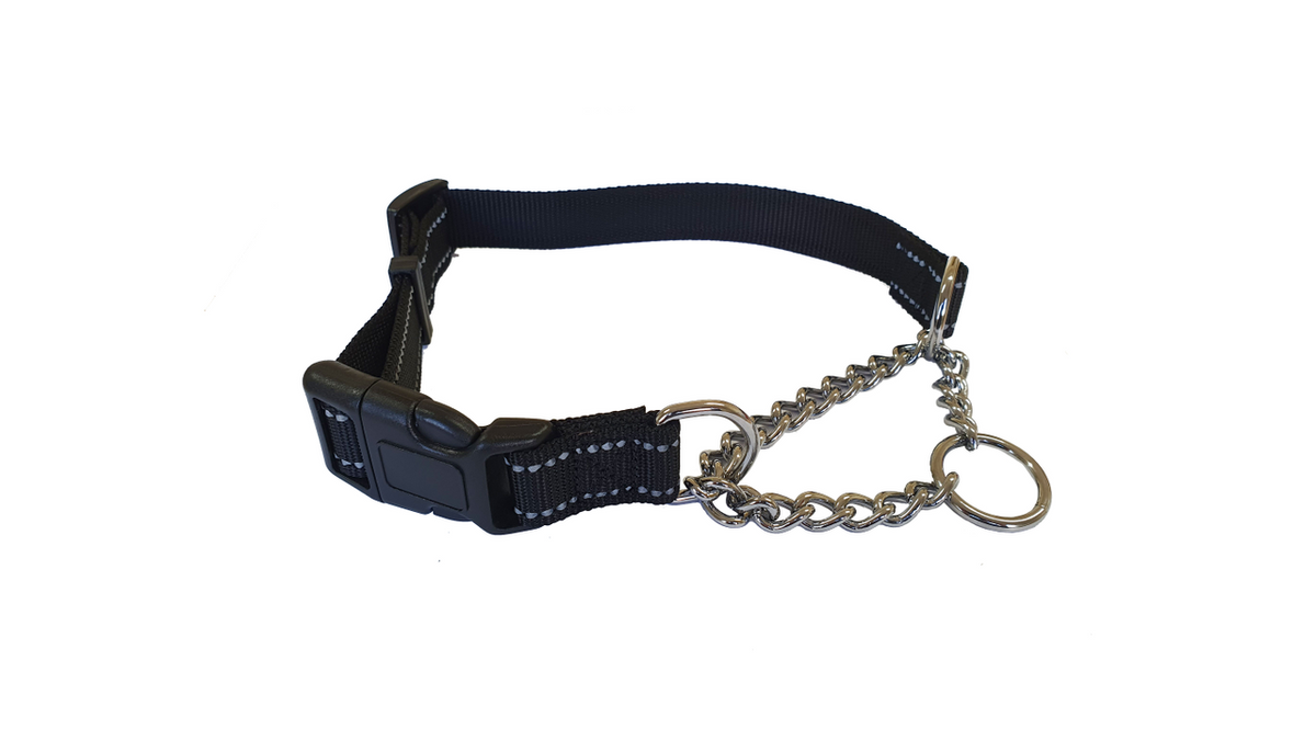 Martingale Reflective Collar Black 35-50cm [size:35-50cm Colour:black]