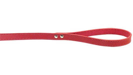 Leather Stitched Lead 100cm 16mm Pink [size:100cm Colour:pink]