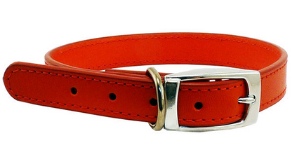 Leather Stitched Collar 25mm 55cm [colour:red Size:23mm Length:55cm]
