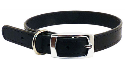 Leather Stitched Collar 23mm 50cm [colour:black Size:23mm Length:50cm]