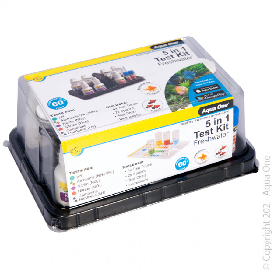 Aqua One Test Kit 5 In 1 Freshwater