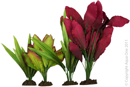 Aqua One Silk Plant - 4pk Mix Mix 1