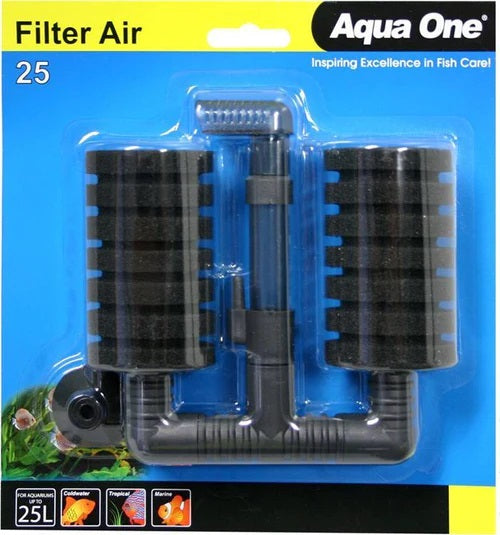 Aqua One Filter Air 25 Sponge Air Filter Suit Up To 25l