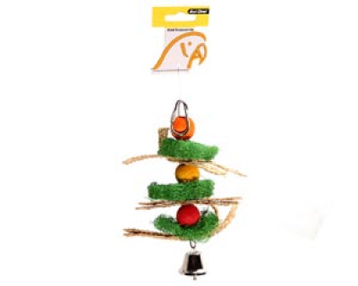 Avi One Parrot Toy - Loofah With Beads & Straw