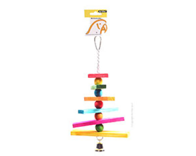 Avi One Parrot Toy - Coloured Block Chain And Bell