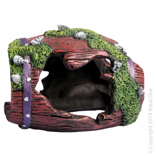 Aqua One Ornament - Single Ruined Barrel With Shell