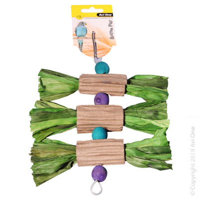 Avi One Parrot Toy - Wooden Blocks With Corrugated Board