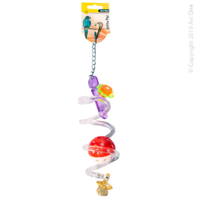 Avi One Bird Toy - Acrylic Spiral With Ball