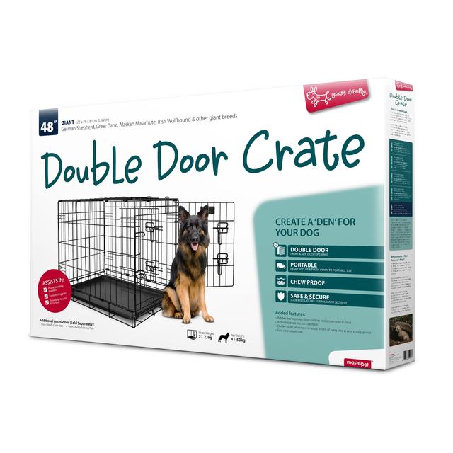Yd Dog Crate Dble Door 48in [size:48 Inch]