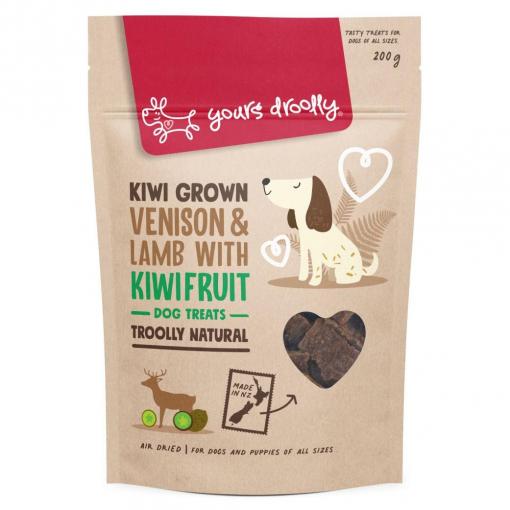 Yours Droolly Kiwi Grown Treats 200g Venison & Lamb With Kiwifruit [weight:200g]