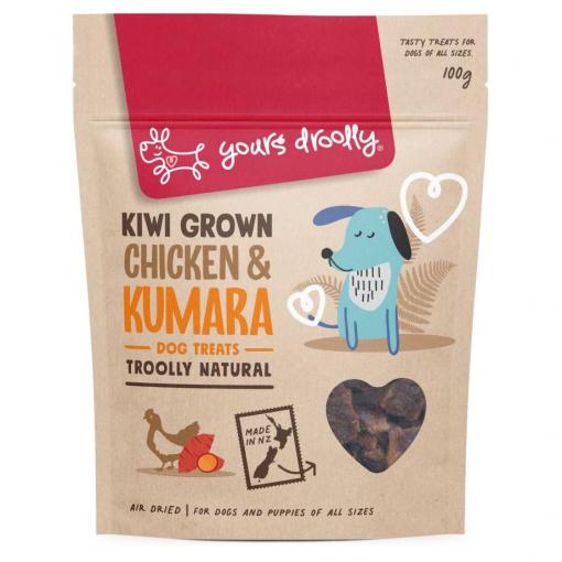 Yours Droolly Kiwi Grown Treats 220g Chicken & Kumara [weight:220g]