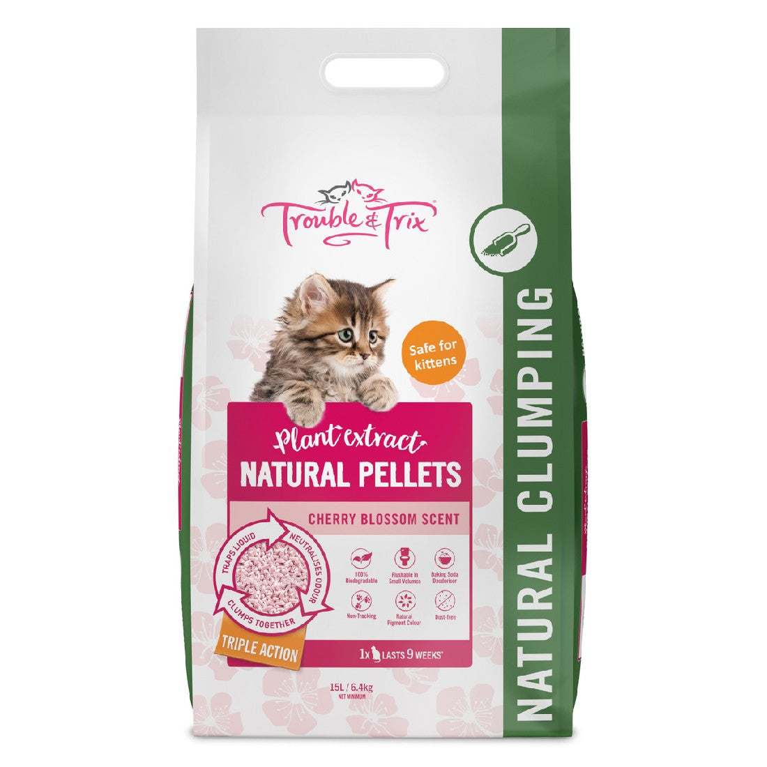 T&t Cat Litter Cherry 15l [weight:15l]