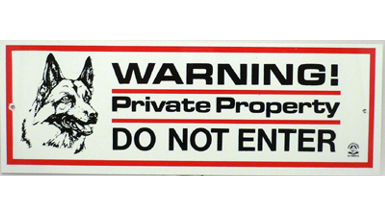 Gate Signs Warning Private Property
