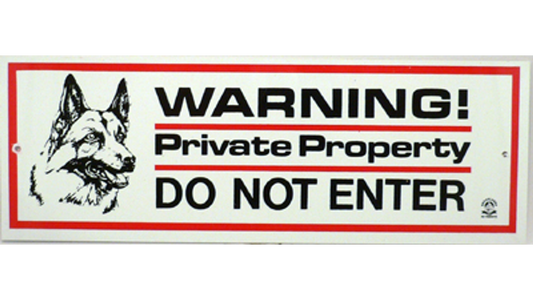 Gate Signs Warning Private Property