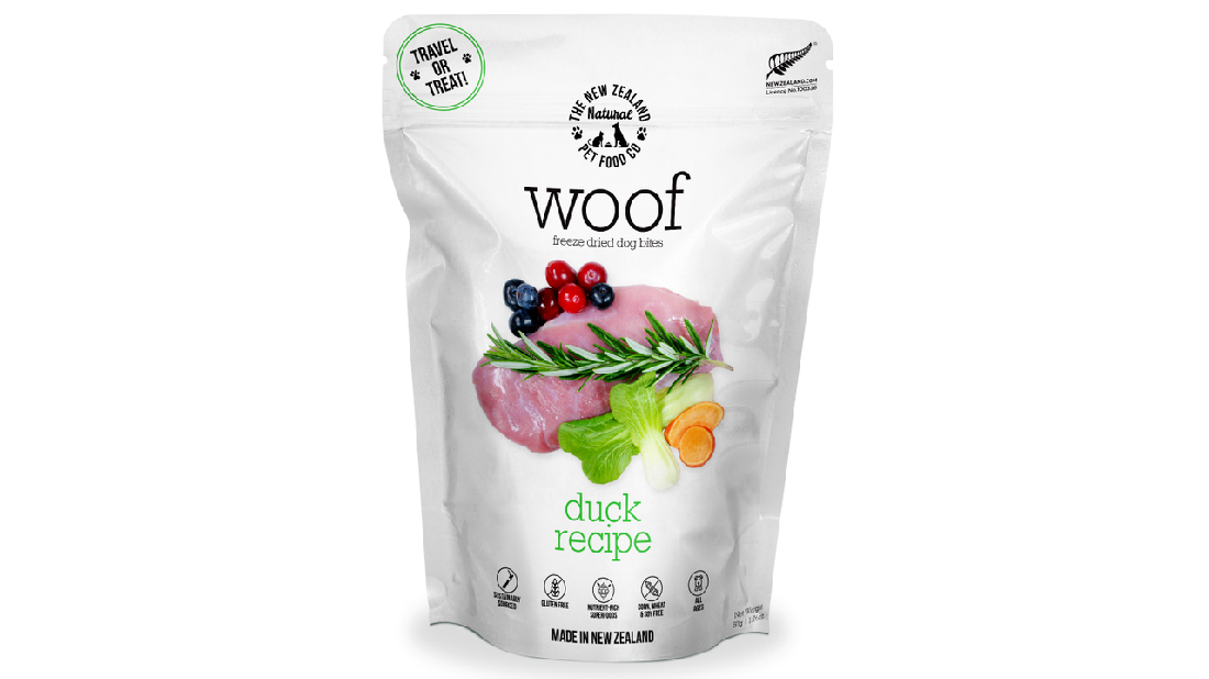 Woof Freeze Dried Dog Bites Duck Recipe 50g
