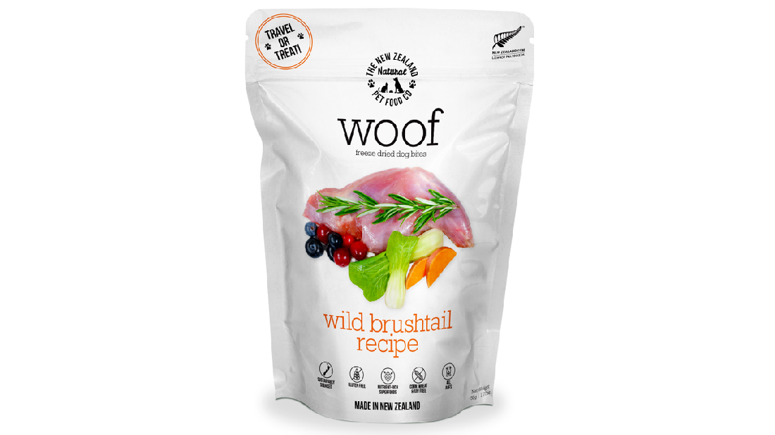 Woof Freeze Dried Dog Bites Wild Brushtail Recipe 50g