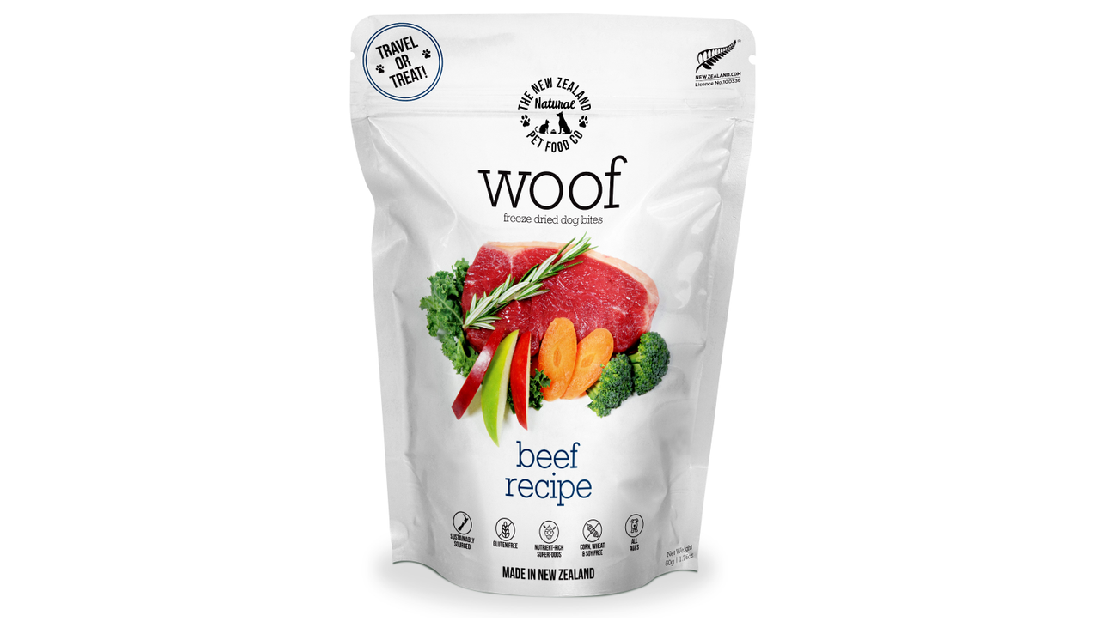 Woof Freeze Dried Dog Bites Beef Recipe 50g