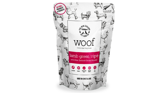 Woof Lamb Green Tripe & Mussel Freeze Dried Dog Treats 40g