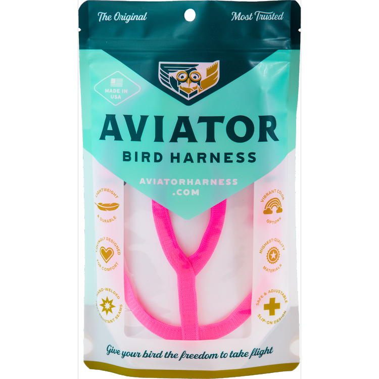 Aviator Bird Harness Mini Pink