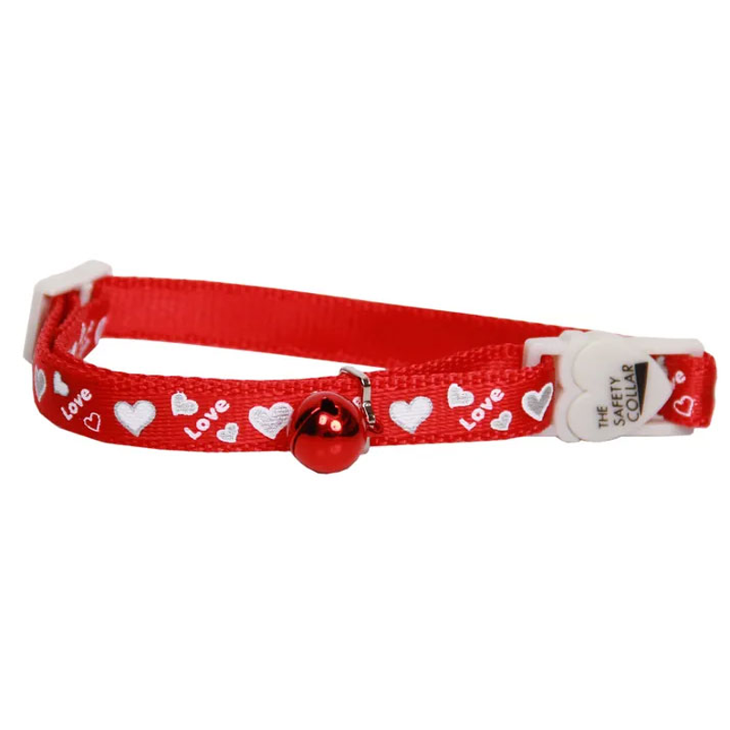 Cat Collar Reflective - Love Hearts
