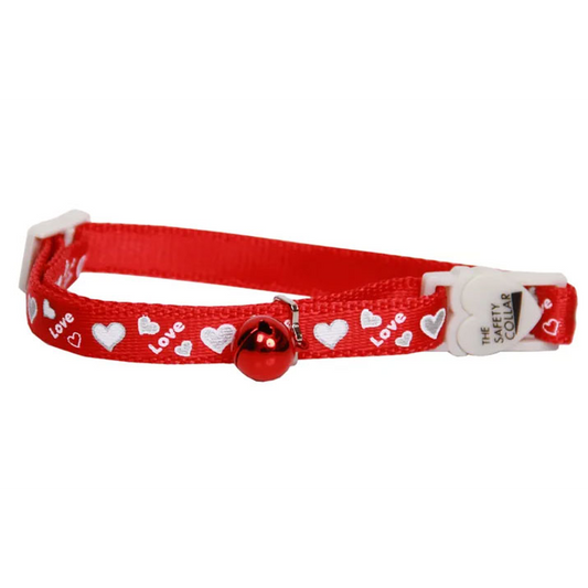 Cat Collar Reflective - Love Hearts