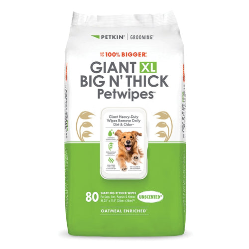 Petkin Giant XL Wipes 80pk
