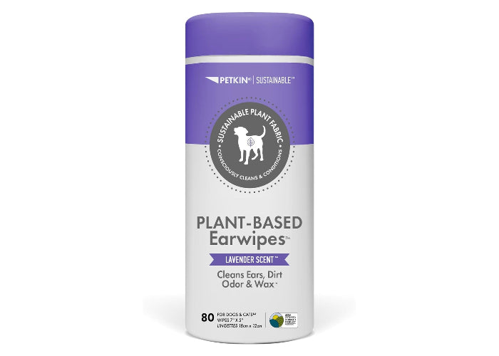Petkin Plant Based Ear Wipes Lavender 80pk
