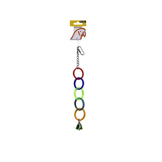 Avi One Bird Toy - Acrylic 5 Rings with Bell